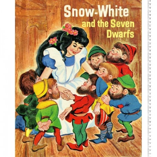 Disney Storybook Collection Snow White and the 7 dwarfs Cotton Quilt Top Panel