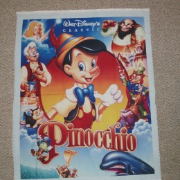 Disney Pinocchio quilt blanket panel