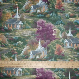 Thomas Kinkade Spring Chapels Church in the country side