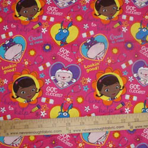 Cotton fabric Doc Mcstuffin on pink