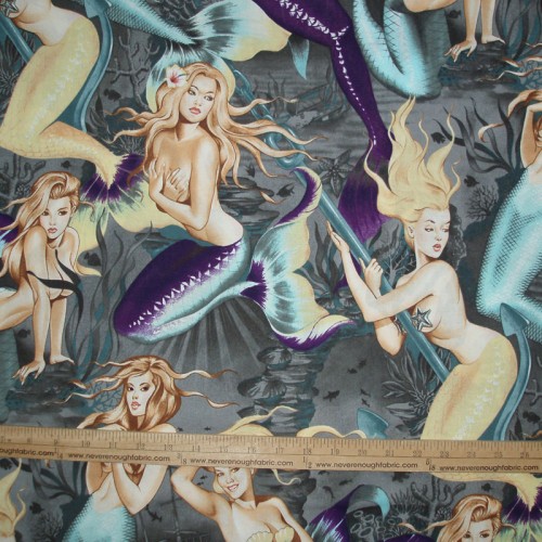 Alexander Henry Sea SIRENS Mermaids on Charcoal